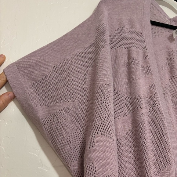 Lululemon Find Your Light Wrap Heathered Mauve Open Front Mesh Kimono Cardigan - Picture 11 of 15